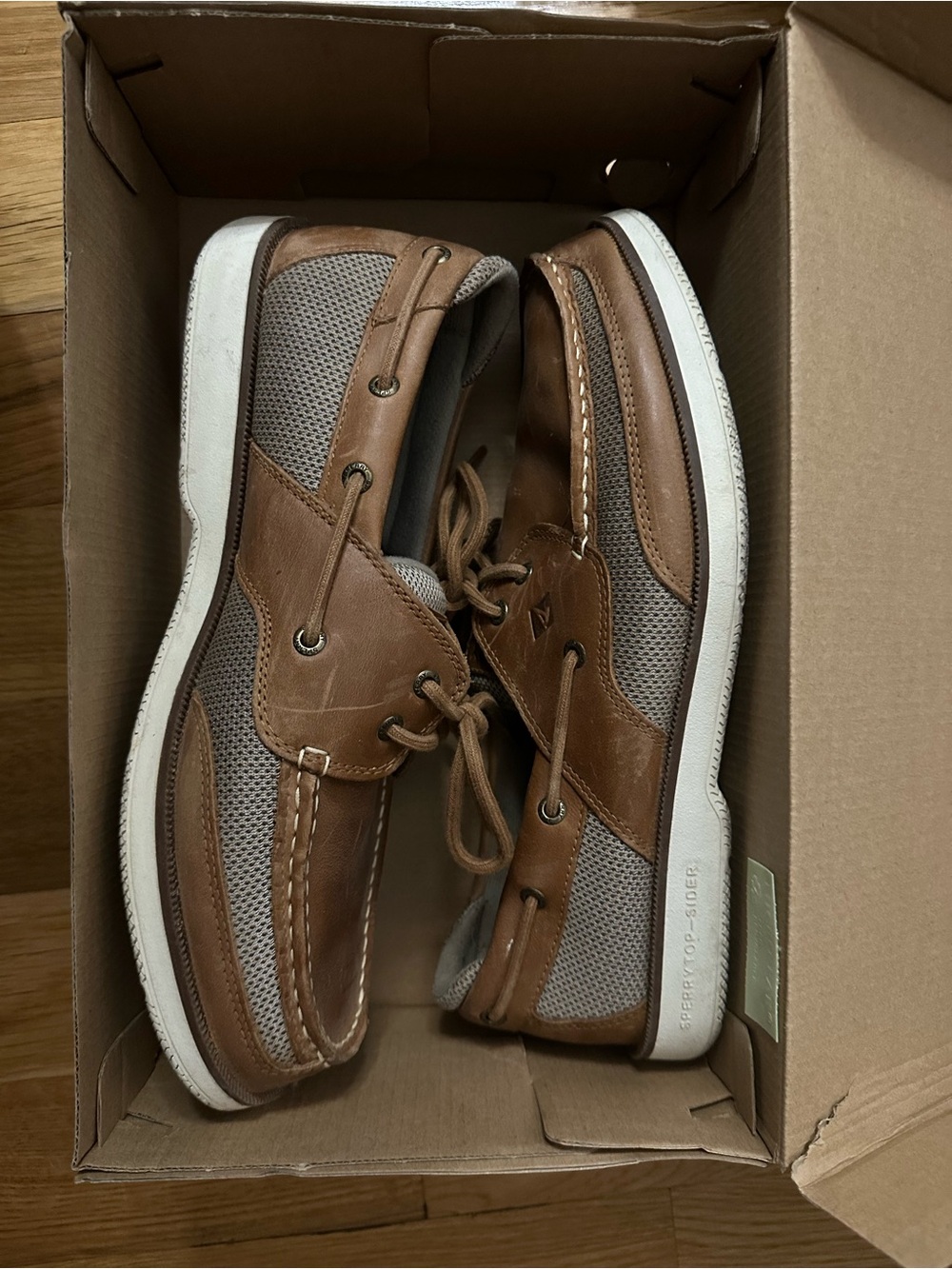 Sperry Surveyor 2-Eye Sonora Brown Leather Shoes 12W